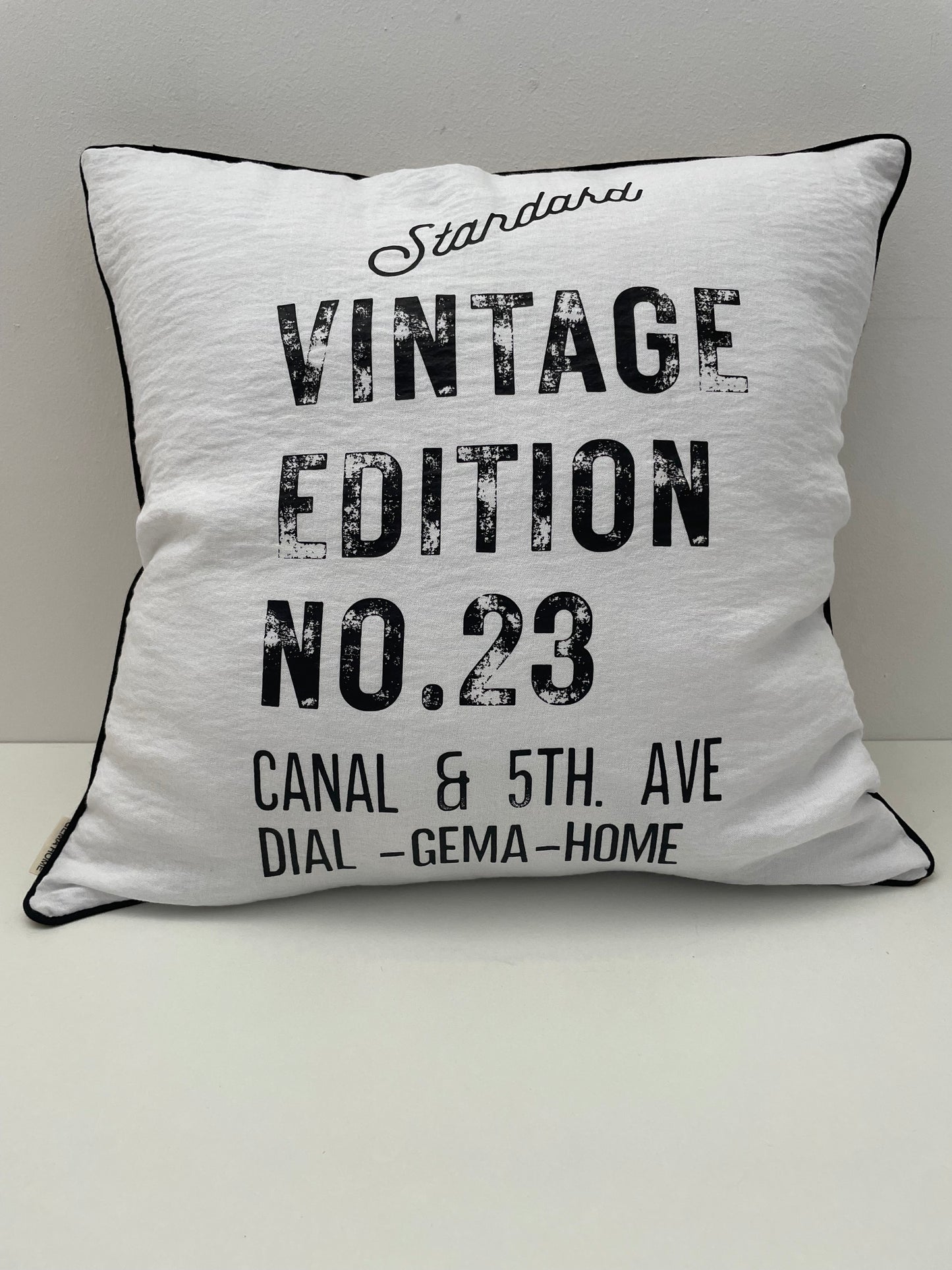Funda de Cojín con ribete negro Standard Vintage