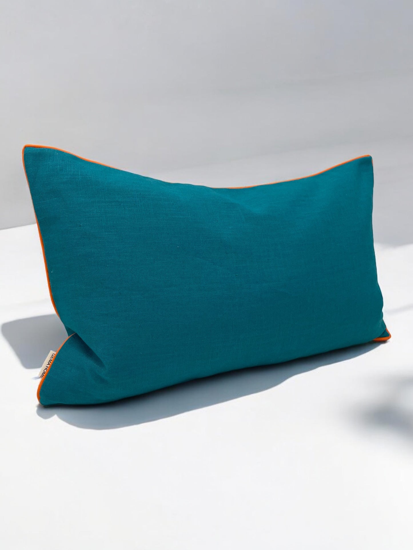 Funda de Cojín AMALFI con ribete naranja