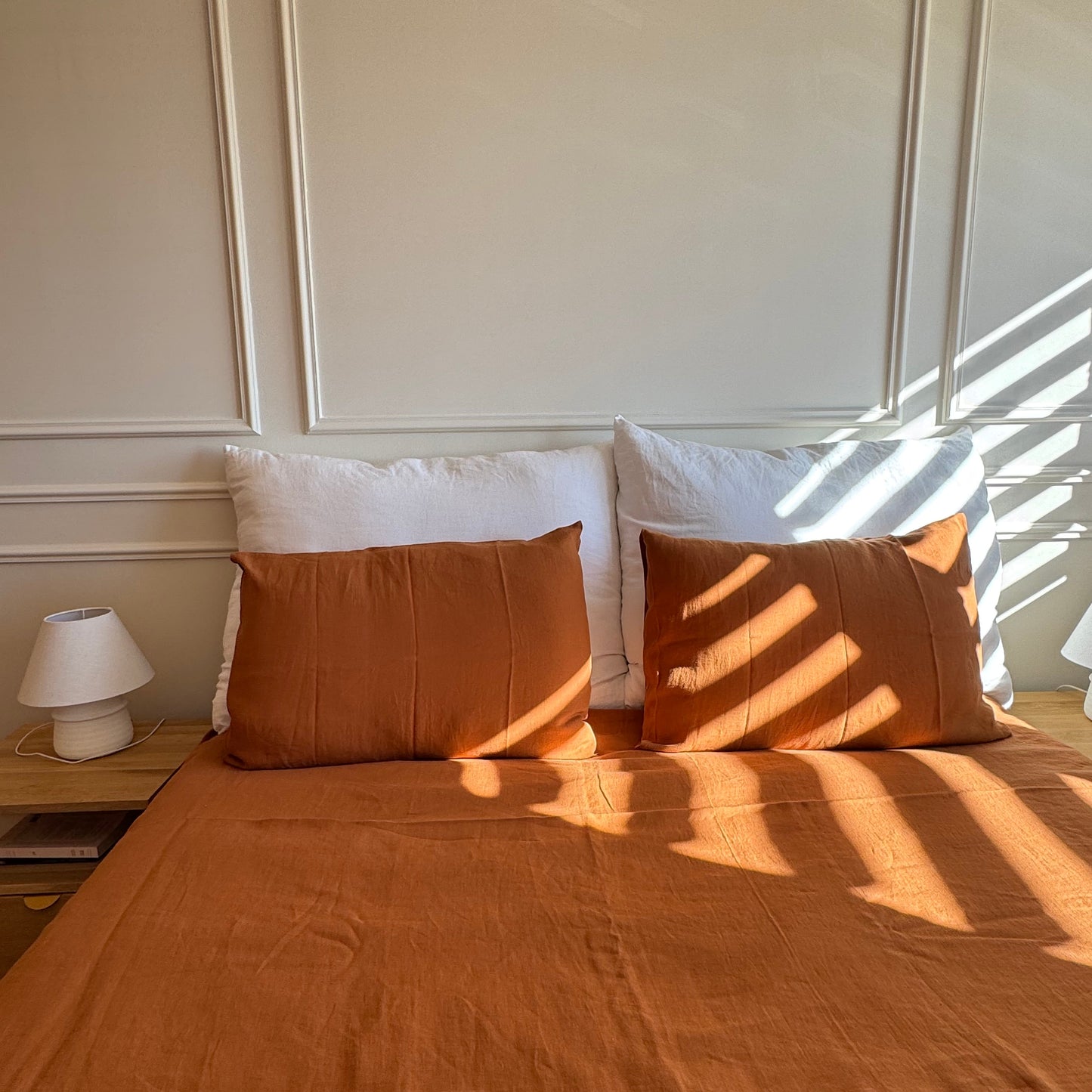 Lot de taies d'oreiller en lin · Lin naturel