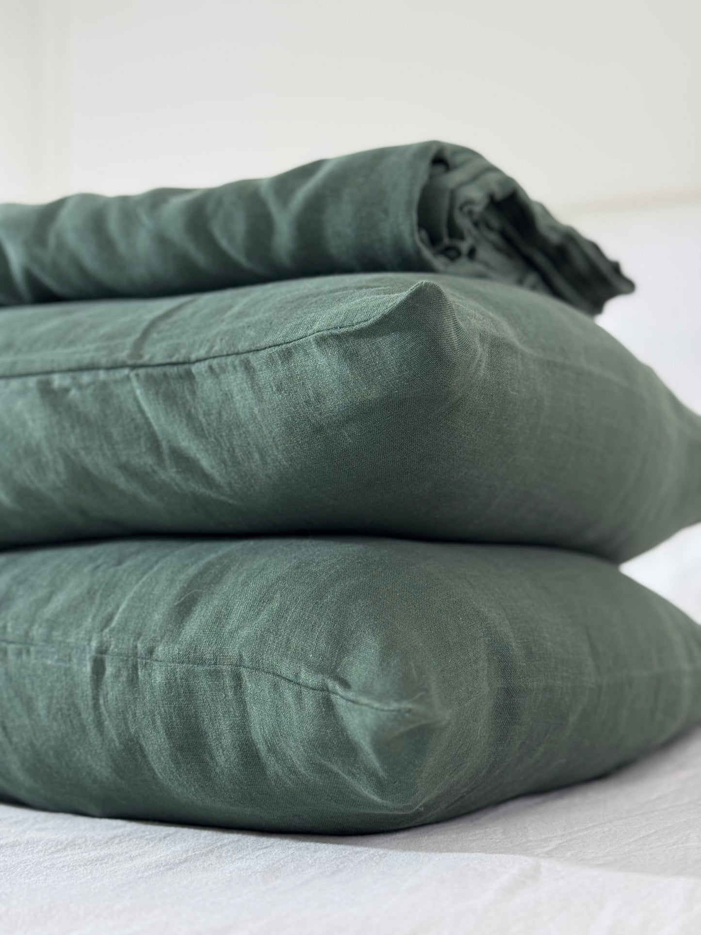 Juego de ropa de cama de lino lavado premium ✨ (1 DC+2 fundas de almohada)