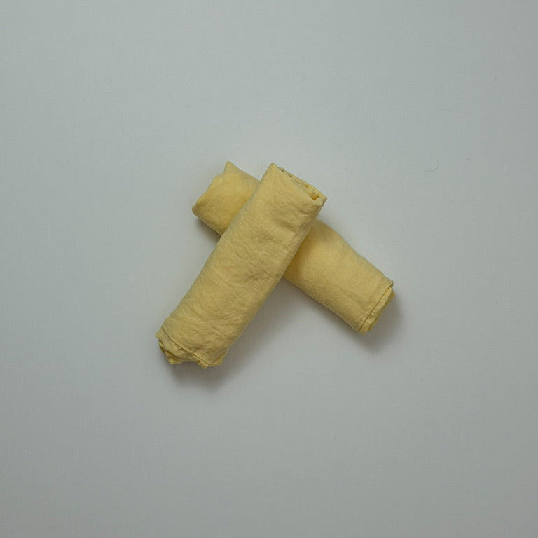 Linen Bedding Set · Butter Yellow (3-piece)