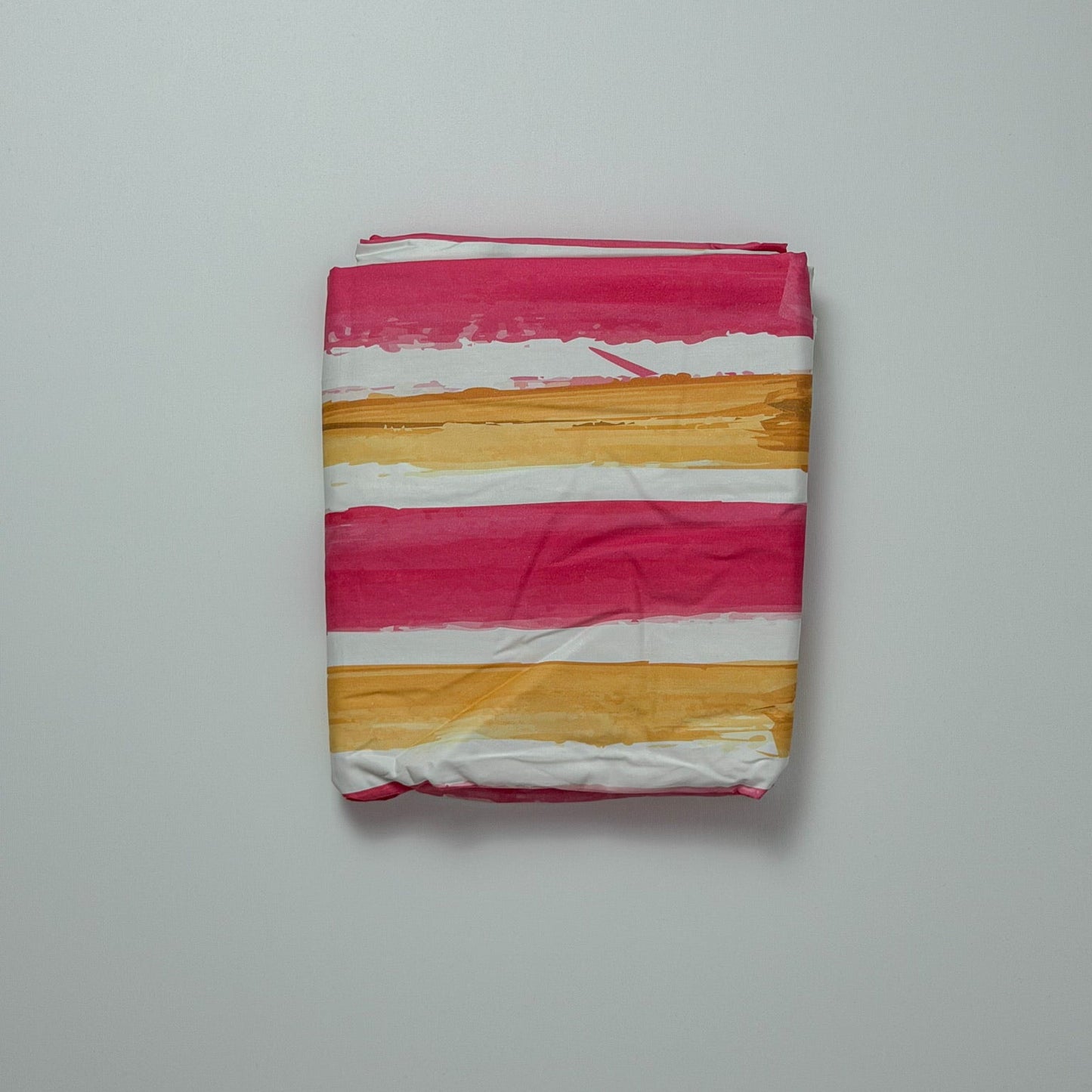 Juego de cama de algodón · Pinceladas Poniente — rosa y ocre (3 piezas)