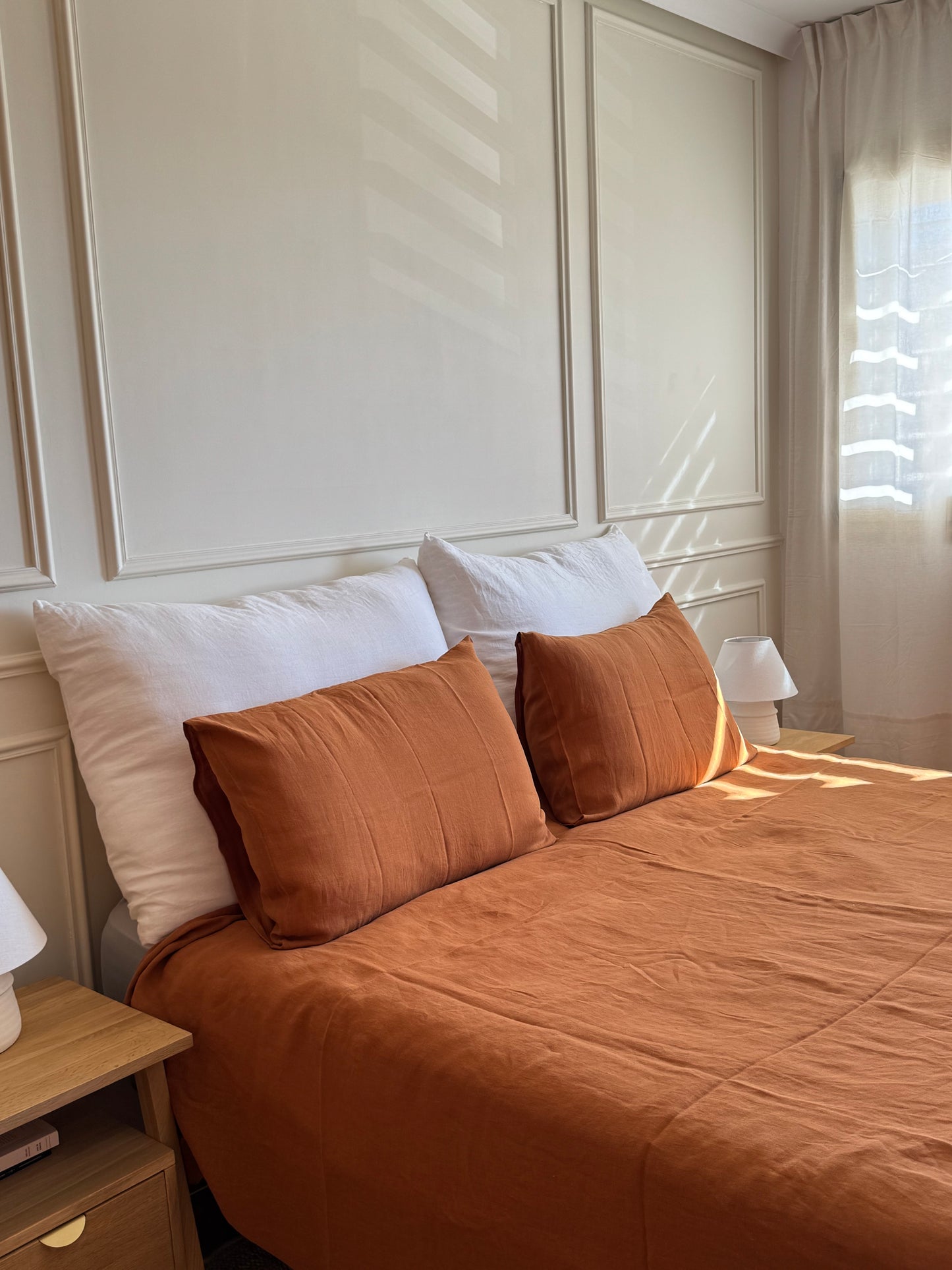 Juego de ropa de cama de lino lavado premium ✨ (1 DC+2 fundas de almohada)