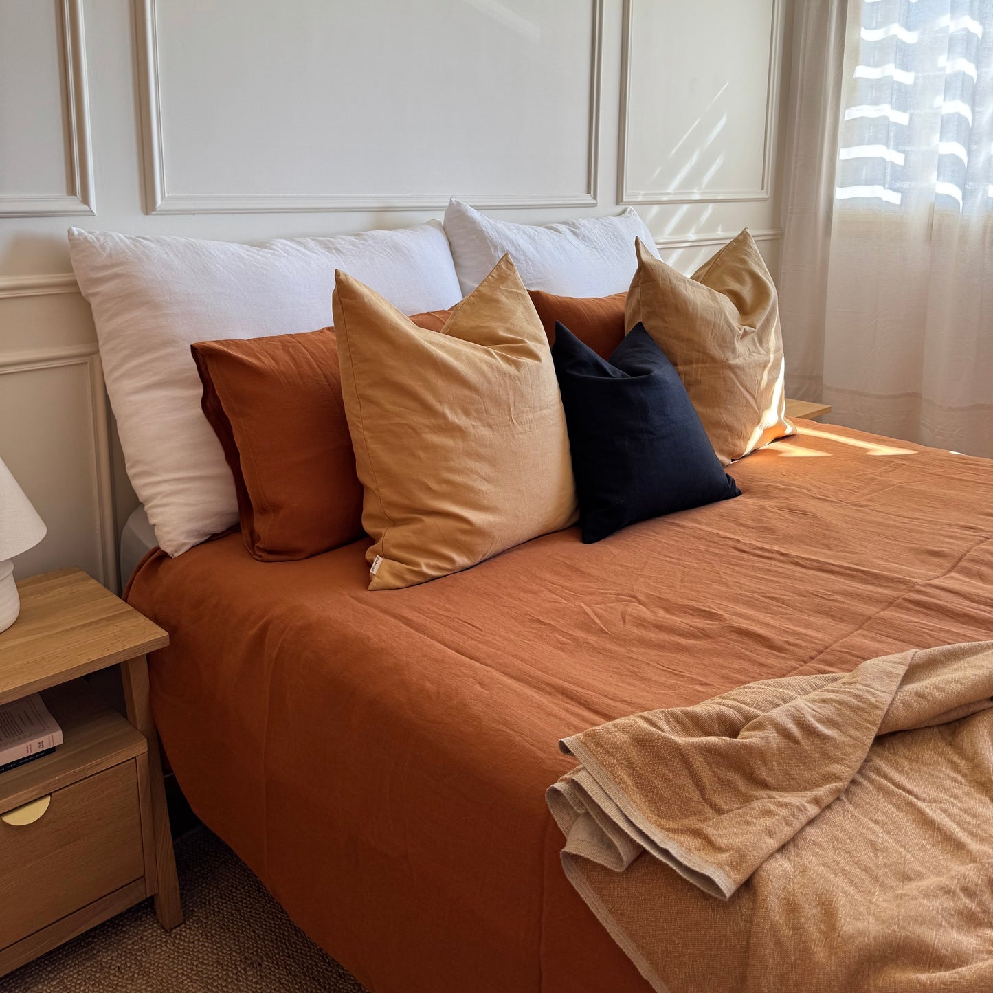 Premium washed linen duvet cover ✨