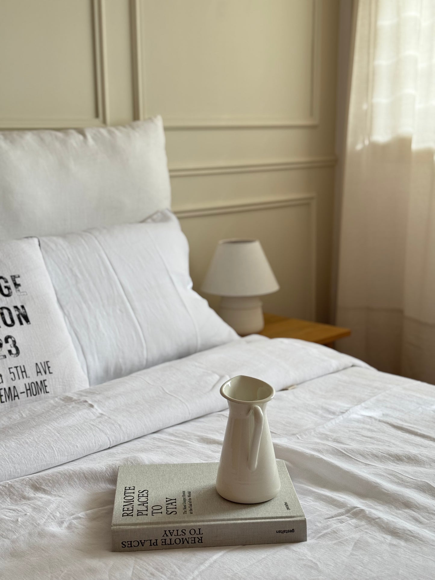 Juego de ropa de cama de lino lavado premium ✨ (1 DC+2 fundas de almohada)
