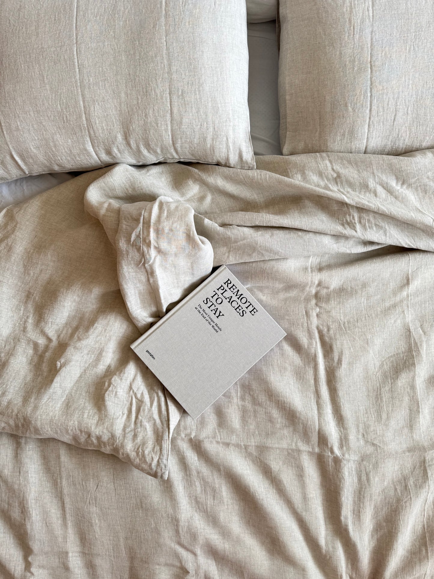 Juego de ropa de cama de lino lavado premium ✨ (1 DC+2 fundas de almohada)