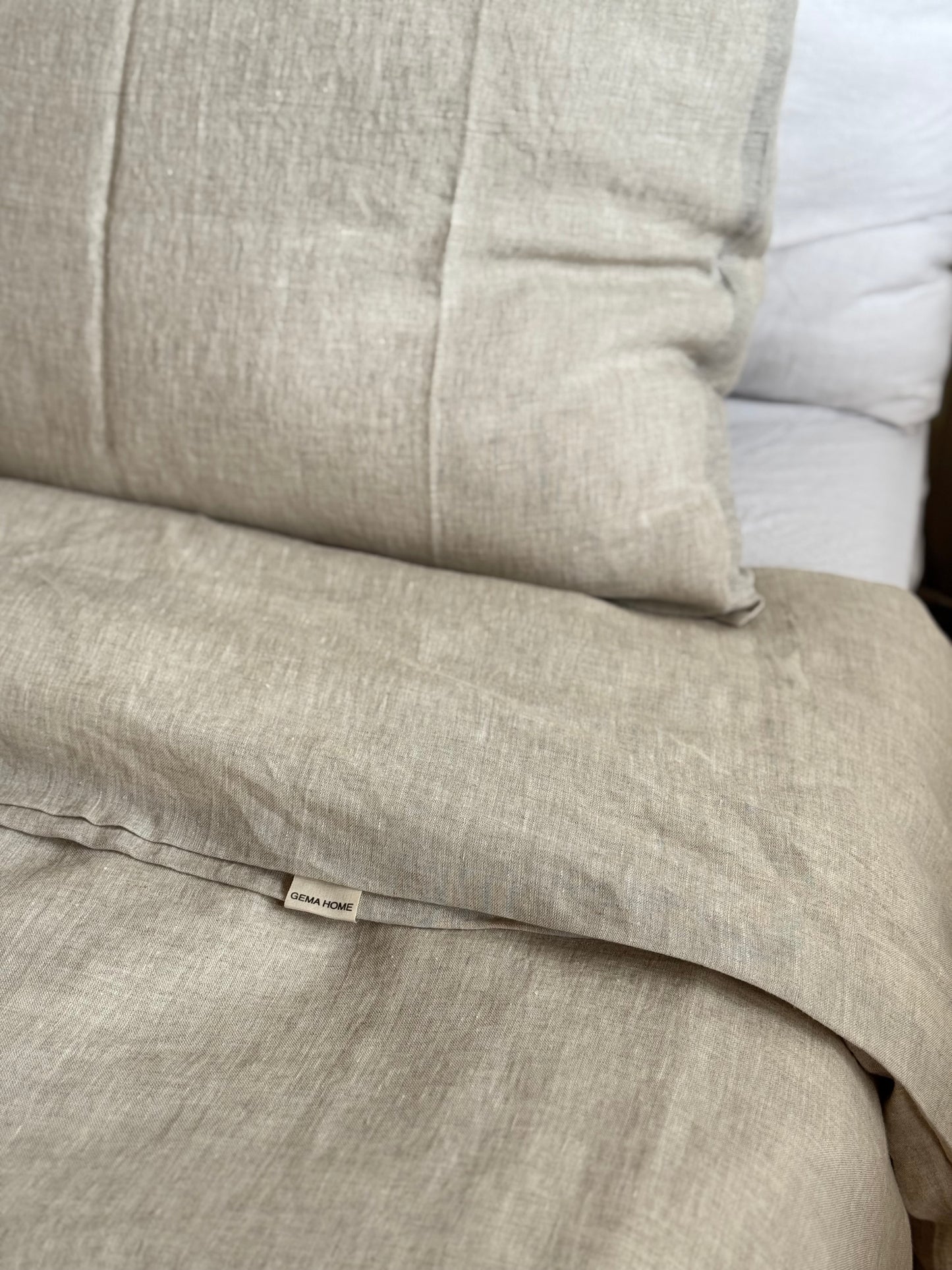 Juego de ropa de cama de lino lavado premium ✨ (1 DC+2 fundas de almohada)