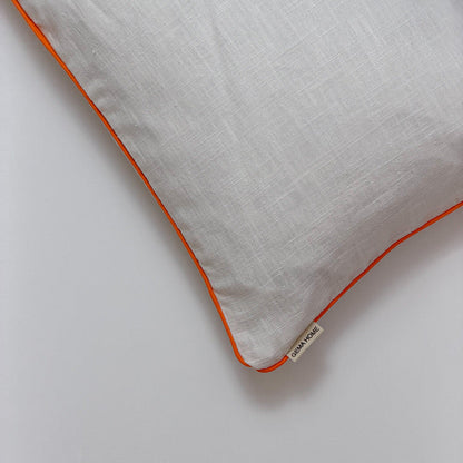 Funda de Cojín AMALFI con ribete naranja