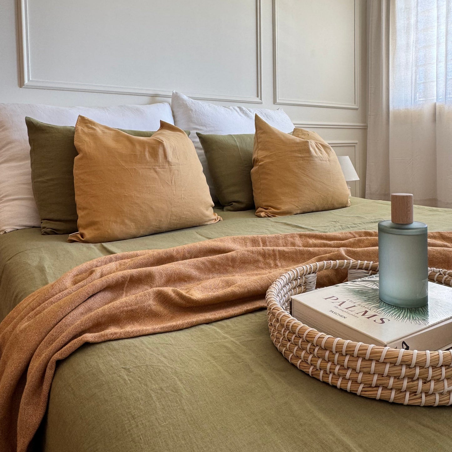 Parure de lit en lin · Vert Olive