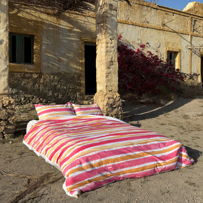 Juego de cama de algodón · Pinceladas Poniente  (3 piezas)