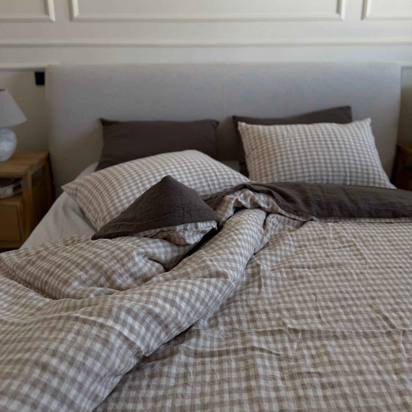 Juego de cama de lino · Vichy