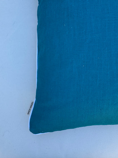 Housse de coussin AMALFI avec bordure blanche