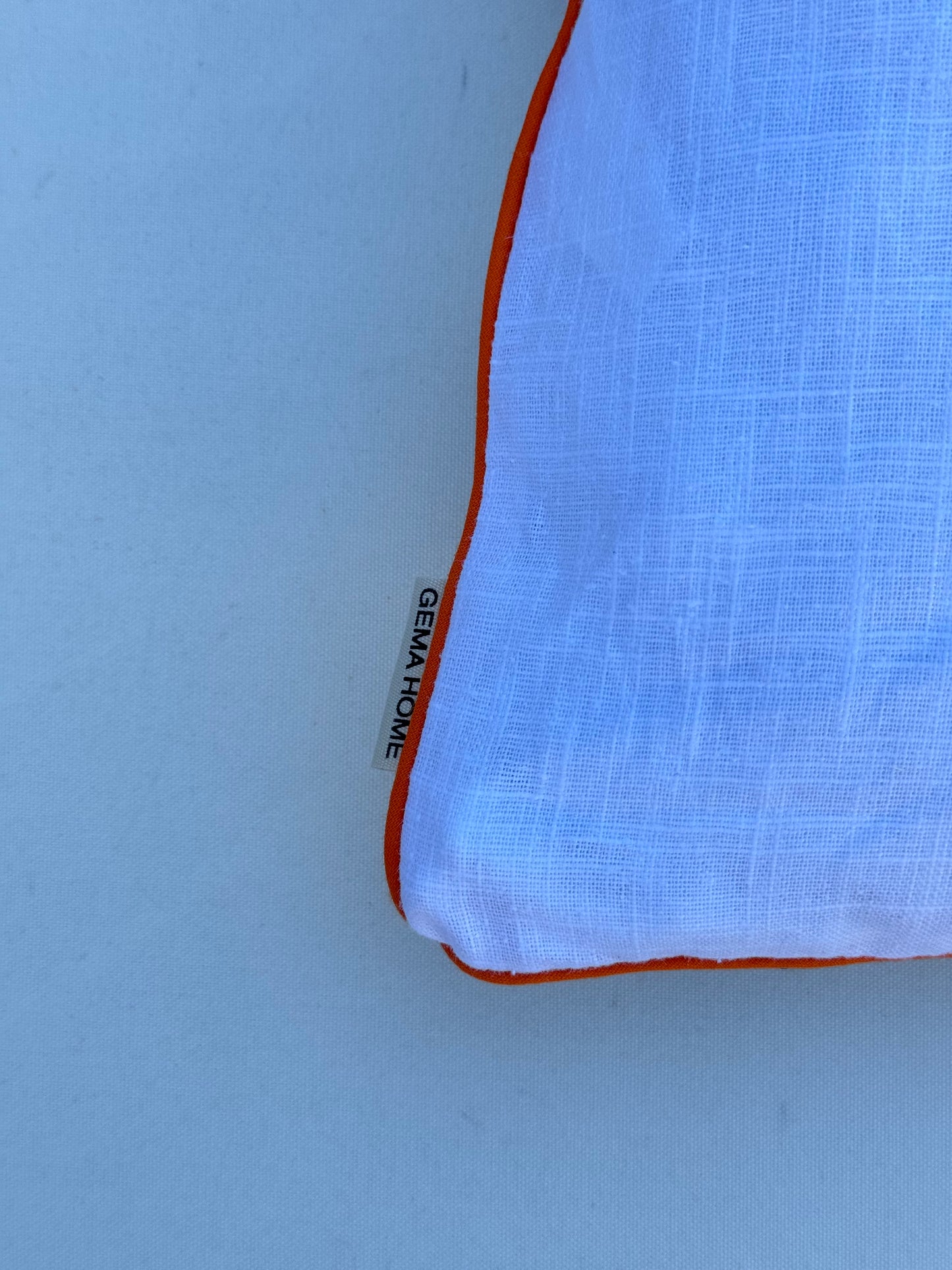 Funda de Cojín AMALFI con ribete naranja