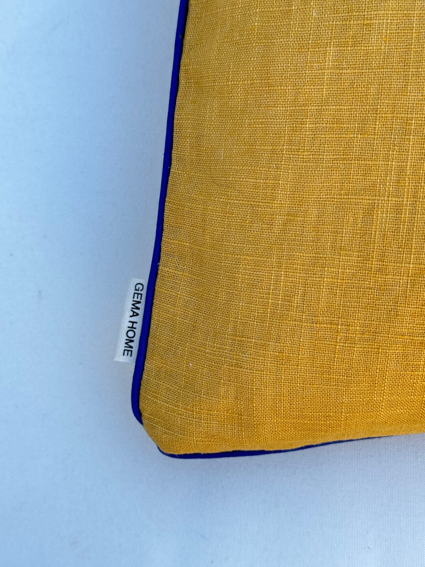 Funda de Cojin AMALFI con ribete azul