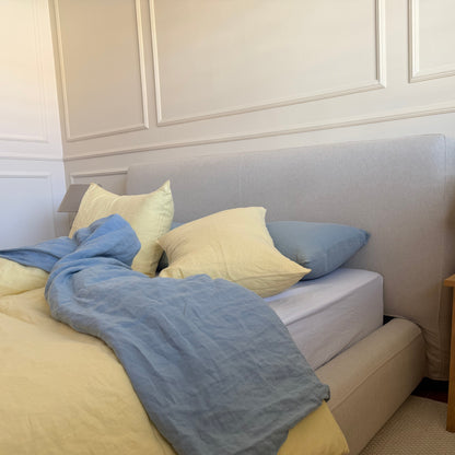 Juego de cama de lino · Amarillo Manteca