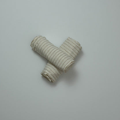 Juego de cama de lino · Rayas Tabaco