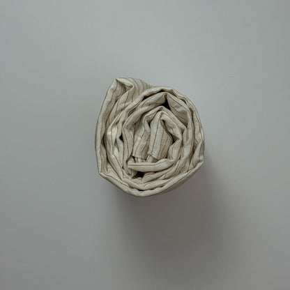 Juego de cama de lino · Rayas Tabaco