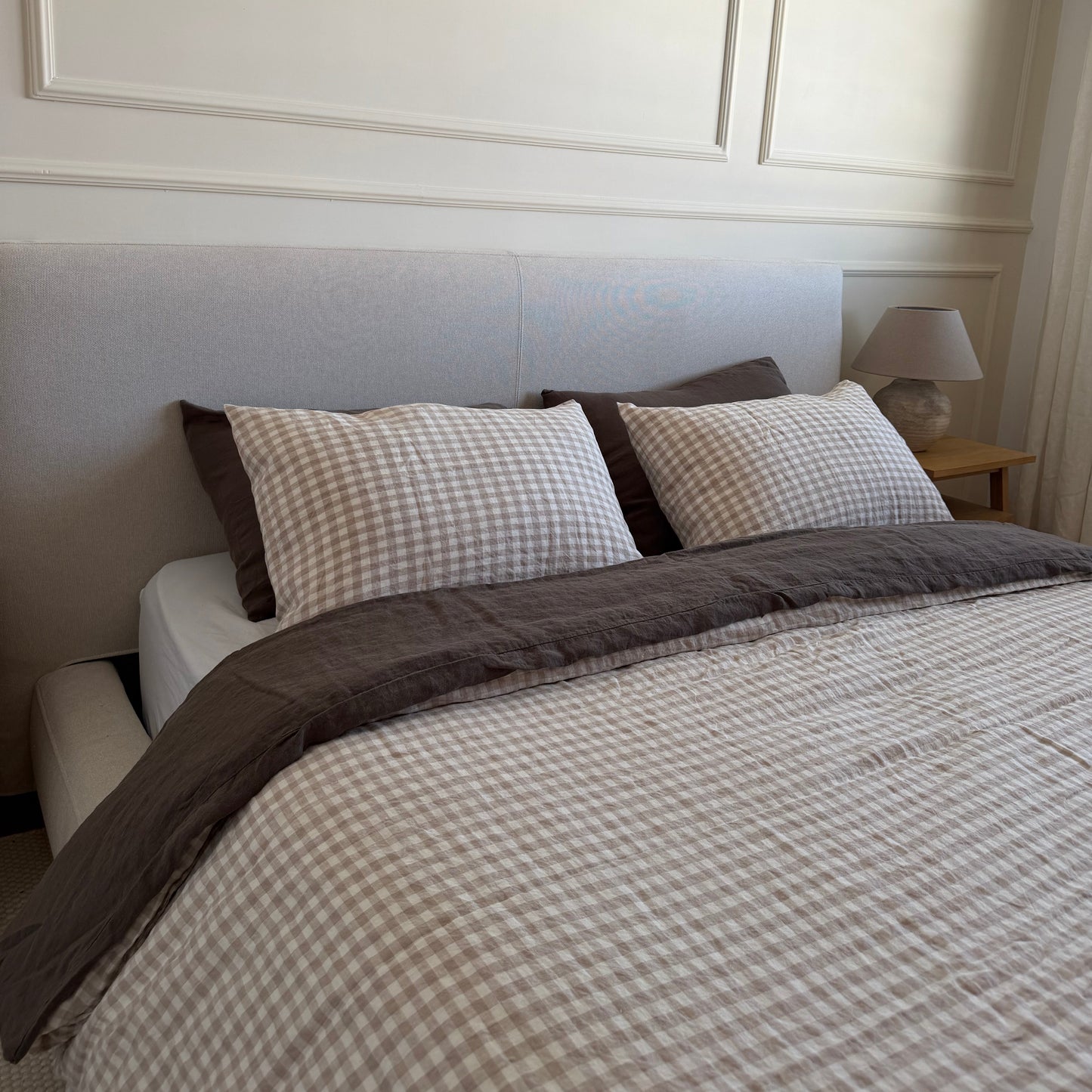 Juego de cama de lino · Vichy