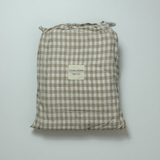Parure de lit en lin · Vichy