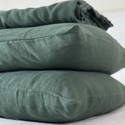 Premium Washed Linen Bedding Set ✨ (1 Duvet Cover + 2 Pillowcases)